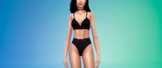 Женский элегантный купальный костюм для Симс 4 – фото 1