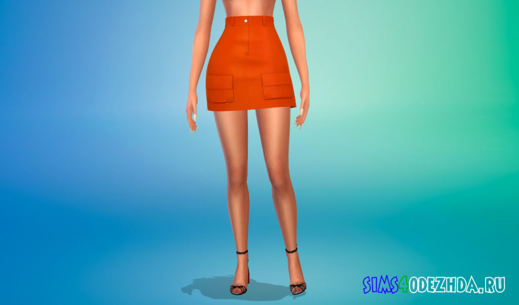 Юбка с карманами для Симс 4 – фото 3