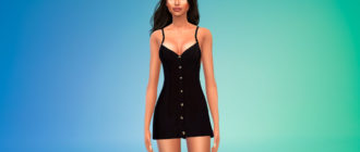 Классное модное мини-платье для Симс 4 – фото 1