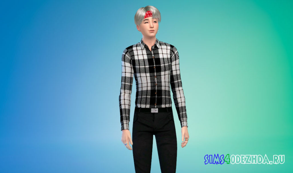 Комплект мужских рубашек для Симс 4 – фото 2