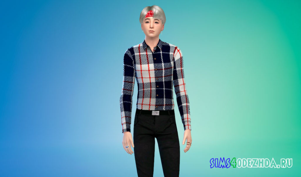 Комплект мужских рубашек для Симс 4 – фото 3