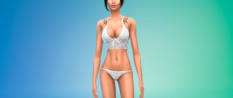 Комплект нижнего белья с кружевом для Симс 4 – фото 1