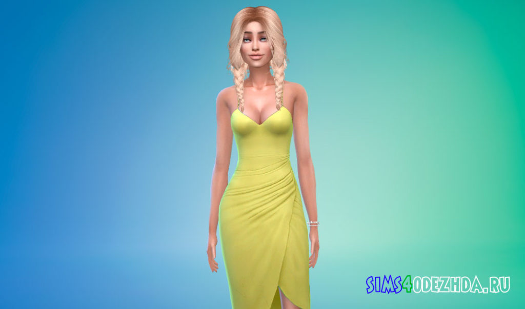 Красивое летнее платье для Симс 4 – фото 2