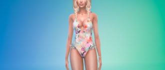 Купальник с баской для Симс 4 – фото 1