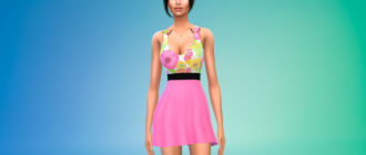 Милое яркое платье для Симс 4 – фото 1