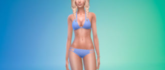 Милый купальник в пастельных тонах для Симс 4 – фото 1