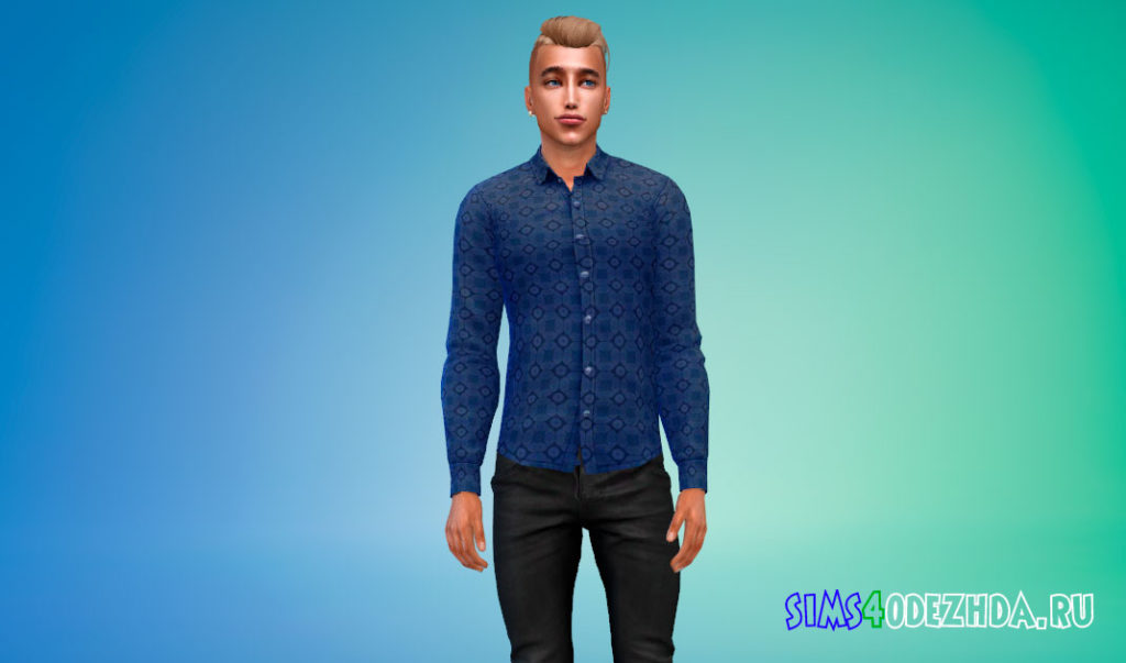 Модная мужская рубашка для Симс 4 – фото 2