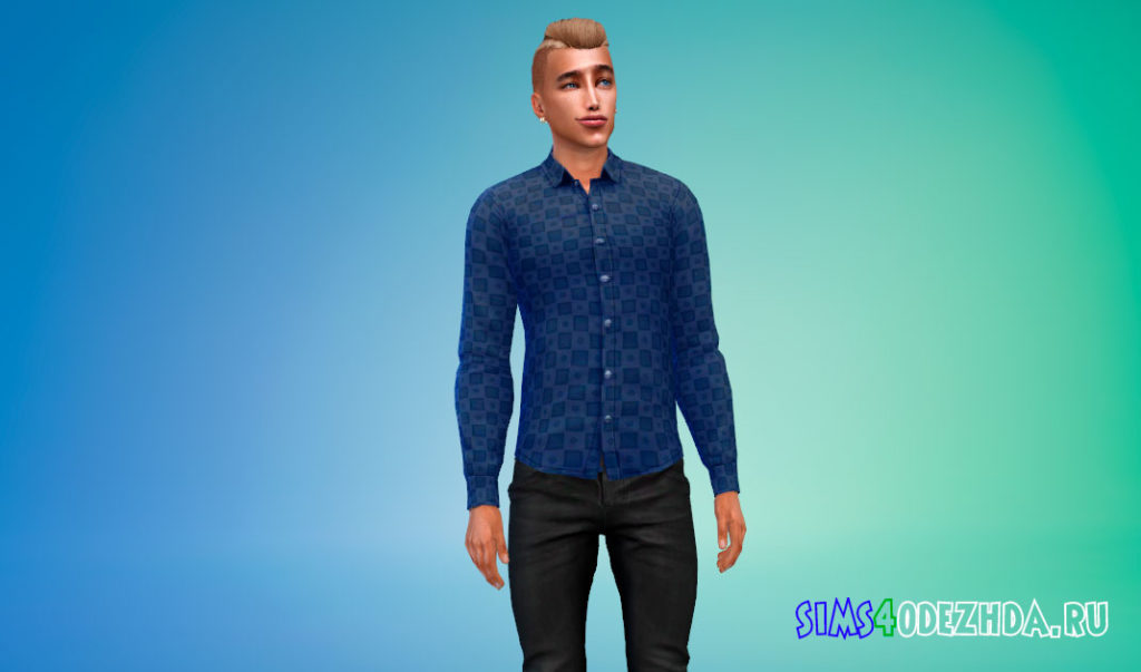Модная мужская рубашка для Симс 4 – фото 3