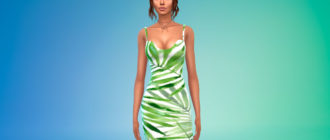 Платье с баской внизу для Симс 4 – фото 1