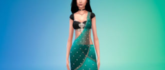 Платье-сари для Симс 4 – фото 1