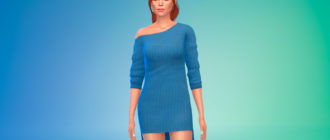 Платье-свитер для Симс 4 – фото 1