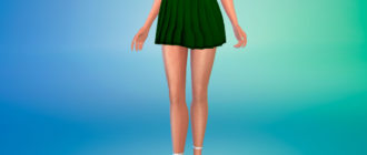 Плиссированная юбка для Симс 4 – фото 1