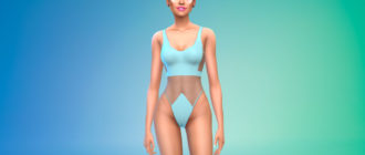 Полупрозрачное боди для Симс 4 – фото 1