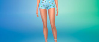 Шорты с принтом авокадо для Симс 4 – фото 1