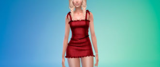 Стильное мини-платье для Симс 4 – фото 1