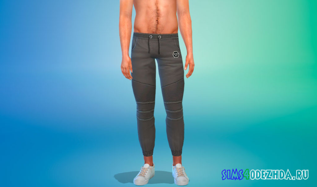 Стильные спортивные штаны для мужчин для Симс 4 – фото 2