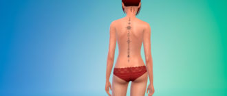 Тату на спину для Симс 4 – фото 1