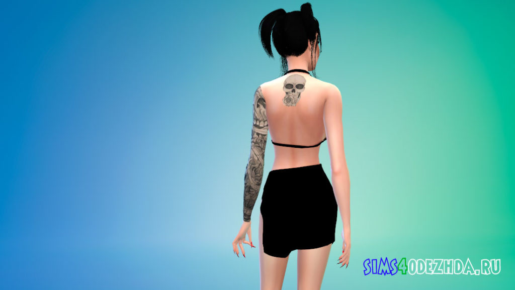 Тату с черепом для Симс 4 – фото 3