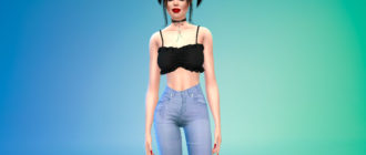 Топ с оборками для Симс 4 – фото 1