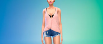 Женская большая майка для Симс 4 – фото 1