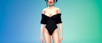 Боди с рукавами для Симс 4 – фото 1