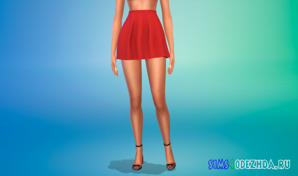 Короткая пышная юбка для Симс 4 – фото 2