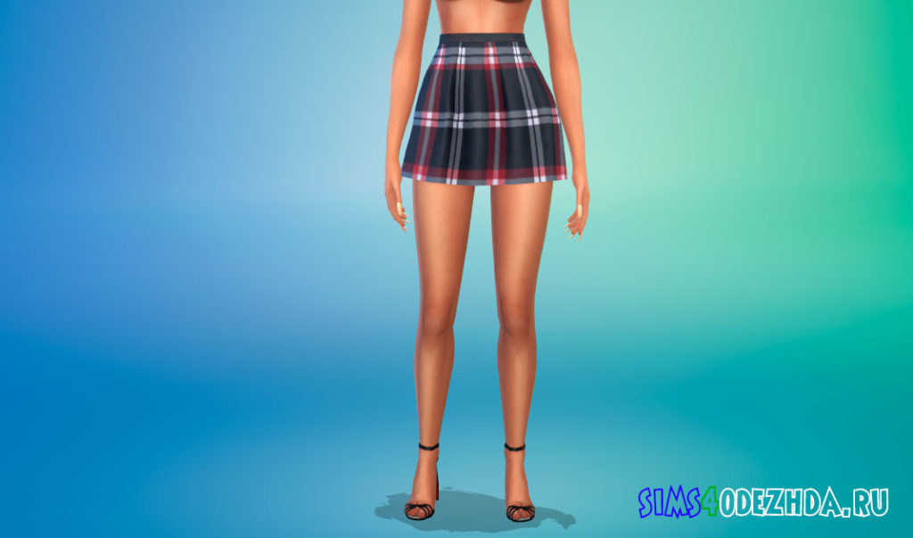 Короткая пышная юбка для Симс 4 – фото 3