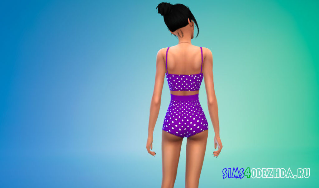 Купальник 60-х годов для Симс 4 – фото 3