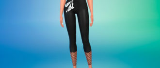 Леггинсы с сеткой для Симс 4 – фото 1