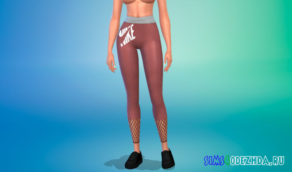 Леггинсы с сеткой для Симс 4 – фото 2