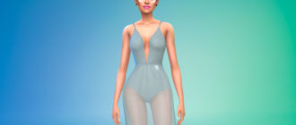Платье с прозрачной юбкой для Симс 4 – фото 1