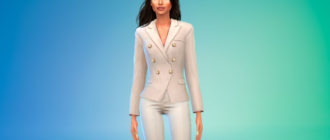 Шикарный женский пиджак для Симс 4 – фото 1