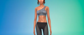 Спортивный стильный топ для Симс 4 – фото 1