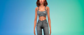 Спортивный топ Nike для Симс 4 – фото 1