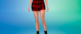 Стильная юбка с завышенной талией для Симс 4 – фото 1