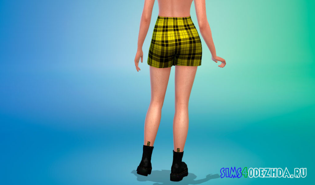 Стильная юбка с завышенной талией для Симс 4 – фото 3