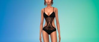 Трикотажный купальник для Симс 4 – фото 1