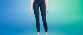 Укороченные джинсы скинни для Симс 4 – фото 1