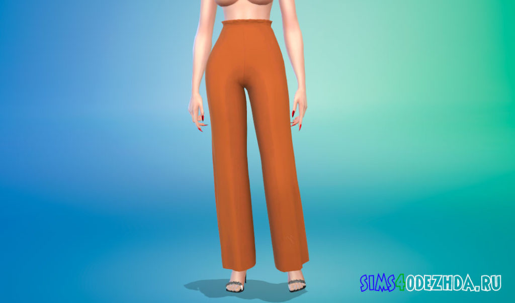 Женские брюки-палаццо для Симс 4 – фото 2