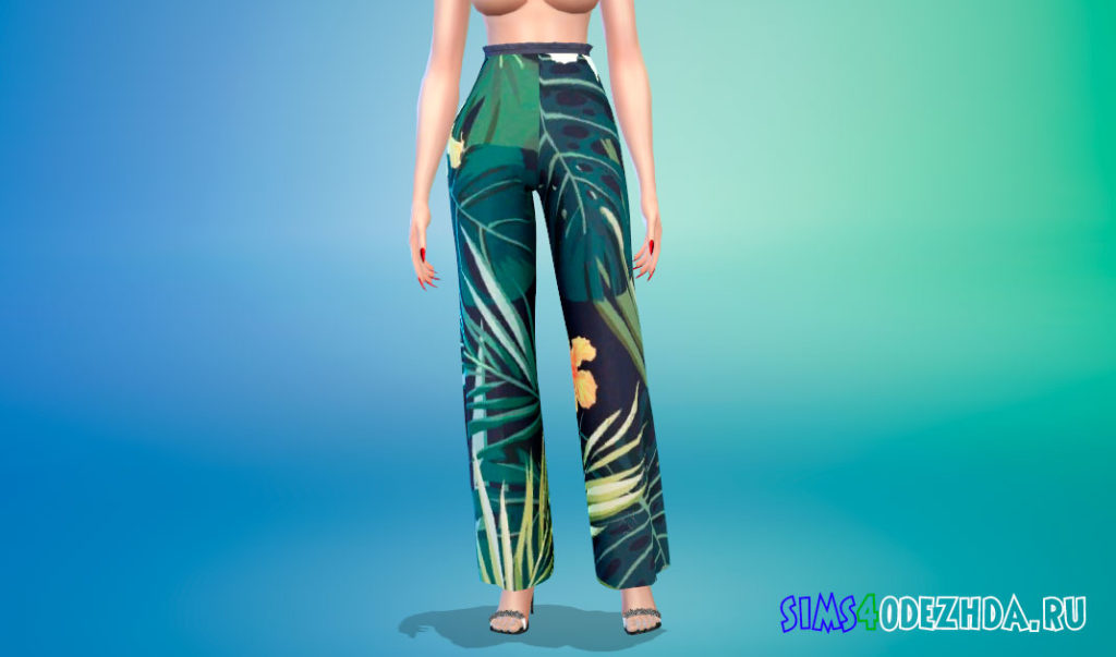 Женские брюки-палаццо для Симс 4 – фото 3