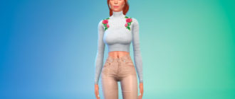 Женский свитшот с горлом для Симс 4 – фото 1