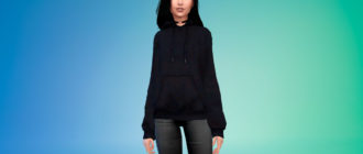 Женское большое худи для Симс 4 – фото 1