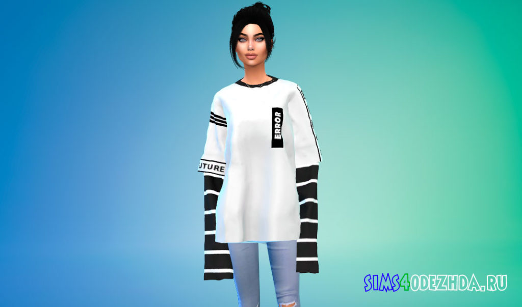 Большой лонгслив для Симс 4 – фото 2