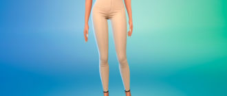 Джинсовые скинни с высокой талией для Симс 4 – фото 1