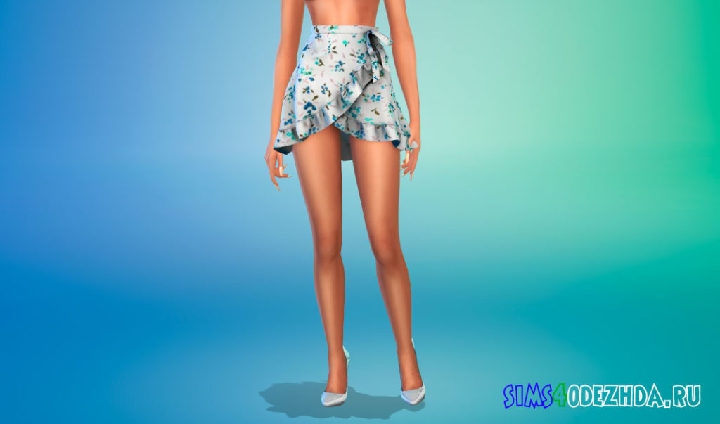 Юбка с рюшами для Симс 4 – фото 2