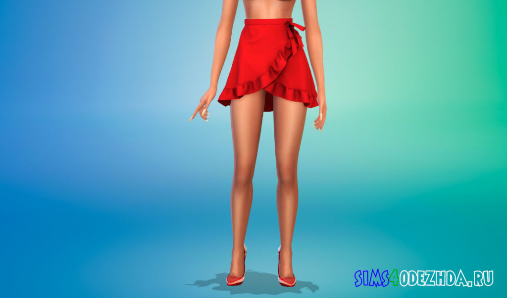 Юбка с рюшами для Симс 4 – фото 3