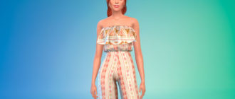 Комбинезон в богемном стиле для Симс 4 – фото 1