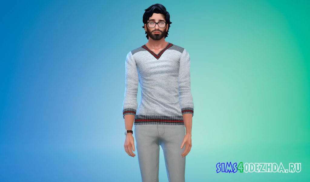 Комплект мужских свитшотов для Симс 4 – фото 3