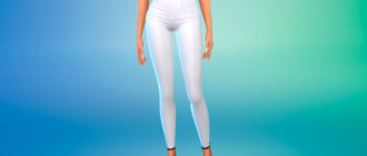 Летние белые джинсы для Симс 4 – фото 1