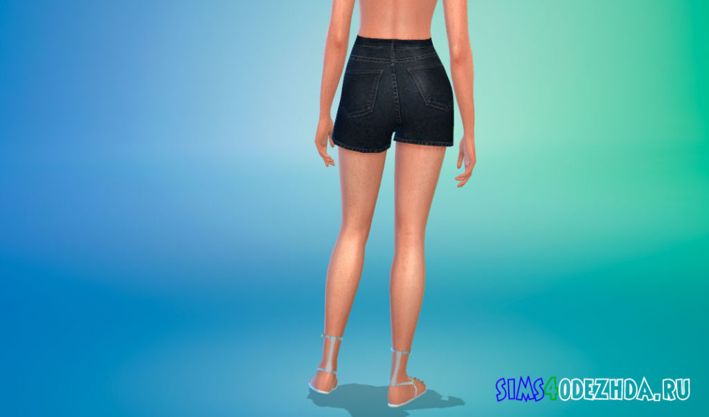 Милые джинсовые шорты для Симс 4 – фото 3